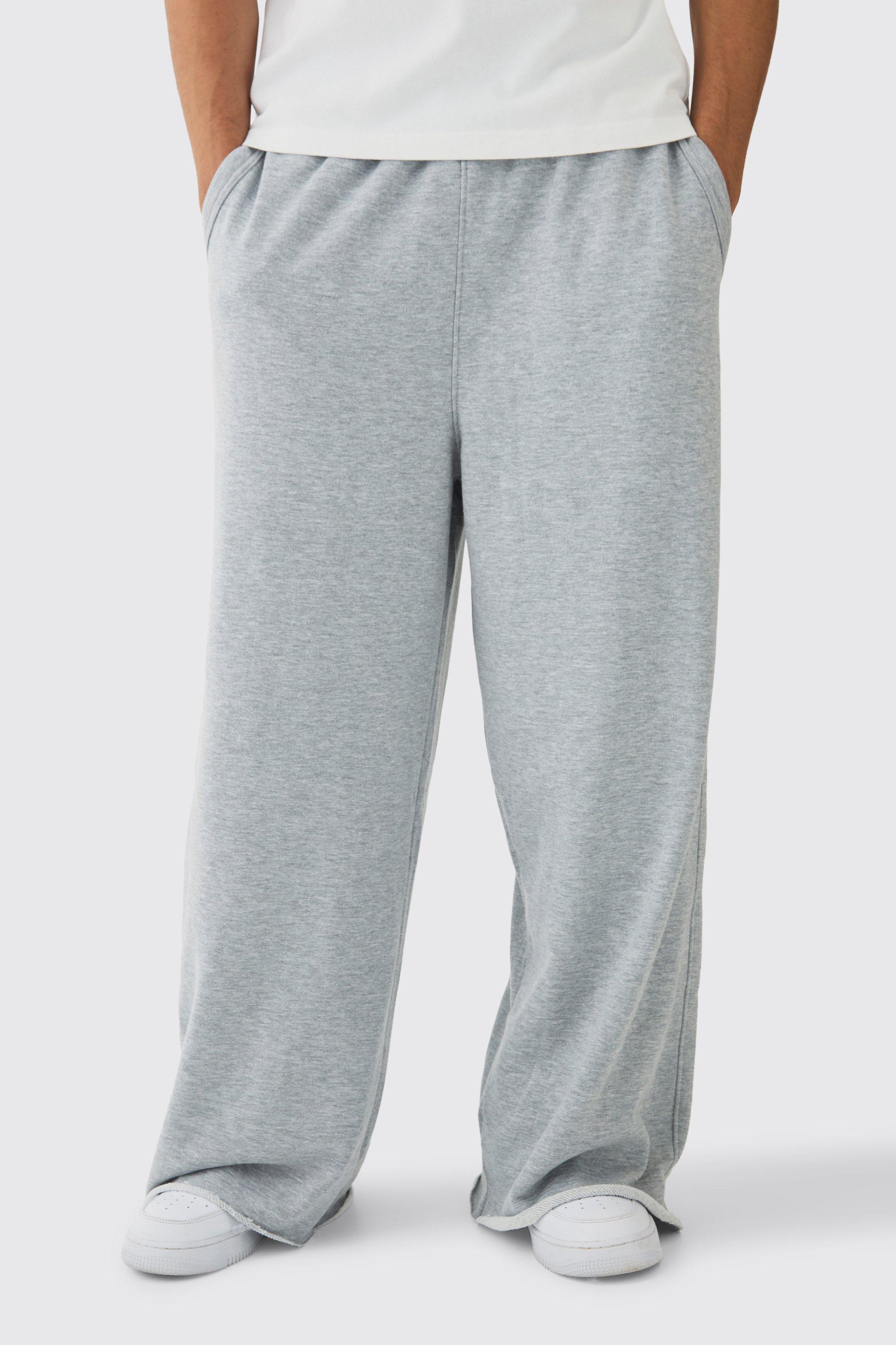 Extreme Wide Leg Raw Edge Loopback Sweatpants | boohooMAN USA